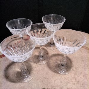 Beautiful set of  5 Crystal Glasses